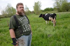 Michael Parkot at his farm in Western New York