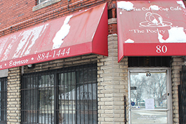 The EM Tea Coffee Cup Café is located at 80 Oakgrove Ave. in Buffalo’s historic Hamlin Park neighborhood.