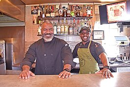 Fred Daniel, left, and co-owner Rey Ramos in their Westside eatery.