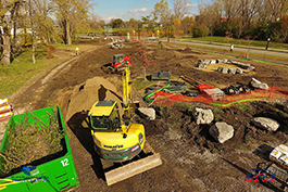 A view of the construction that took place in the Ohio Street corridor.